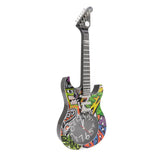Guitar Wall Clock Simulation Time Accurate Guitar Clock Wall Decor for Home Dormitory Bedroom 5680CC Guitar with Stand
