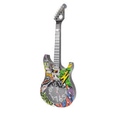 Guitar Wall Clock Simulation Time Accurate Guitar Clock Wall Decor for Home Dormitory Bedroom 5680CC Guitar with Stand - 45-Degree Angle