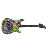 Guitar Wall Clock Simulation Time Accurate Guitar Clock Wall Decor for Home Dormitory Bedroom 5680CC Guitar with Stand - Close-Up Angle