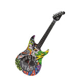 Guitar Wall Clock Simulation Time Accurate Guitar Clock Wall Decor for Home Dormitory Bedroom 5680CC Guitar with Stand - Extra Image