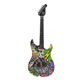 Guitar Wall Clock Simulation Time Accurate Guitar Clock Wall Decor for Home Dormitory Bedroom 5680CC Guitar with Stand - Extra Image