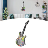Guitar Wall Clock Simulation Time Accurate Guitar Clock Wall Decor for Home Dormitory Bedroom 5680CC Guitar with Stand - Extra Image