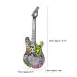 Guitar Wall Clock Simulation Time Accurate Guitar Clock Wall Decor for Home Dormitory Bedroom 5680CC Guitar with Stand - Extra Image