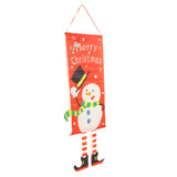 Christmas Snowman Hanging Flag Christmas Decorative Banner Landscape Wall Cloth Pendant