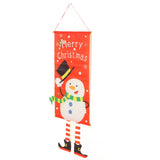 Christmas Snowman Hanging Flag Christmas Decorative Banner Landscape Wall Cloth Pendant
