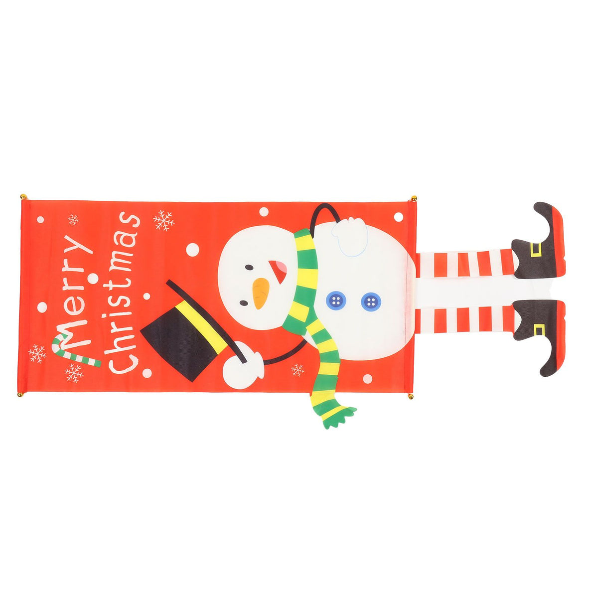 Christmas Snowman Hanging Flag Christmas Decorative Banner Landscape Wall Cloth Pendant