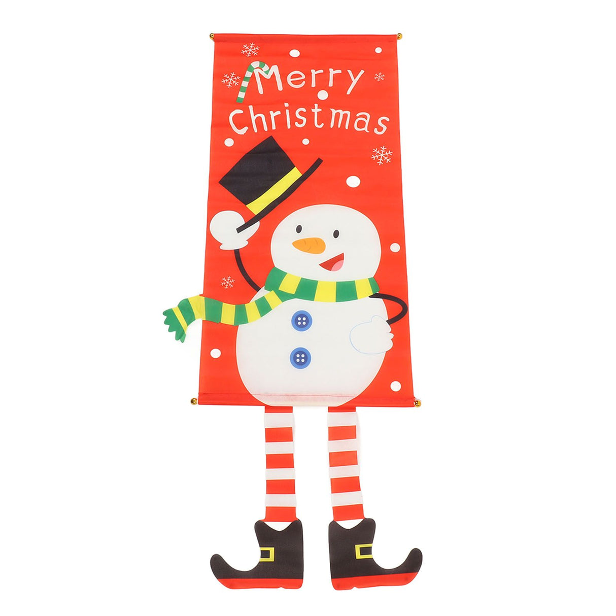 Christmas Snowman Hanging Flag Christmas Decorative Banner Landscape Wall Cloth Pendant
