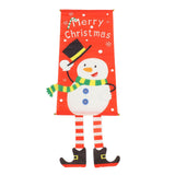 Christmas Snowman Hanging Flag Christmas Decorative Banner Landscape Wall Cloth Pendant