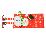 Christmas Snowman Hanging Flag Christmas Decorative Banner Landscape Wall Cloth Pendant - Low Angle