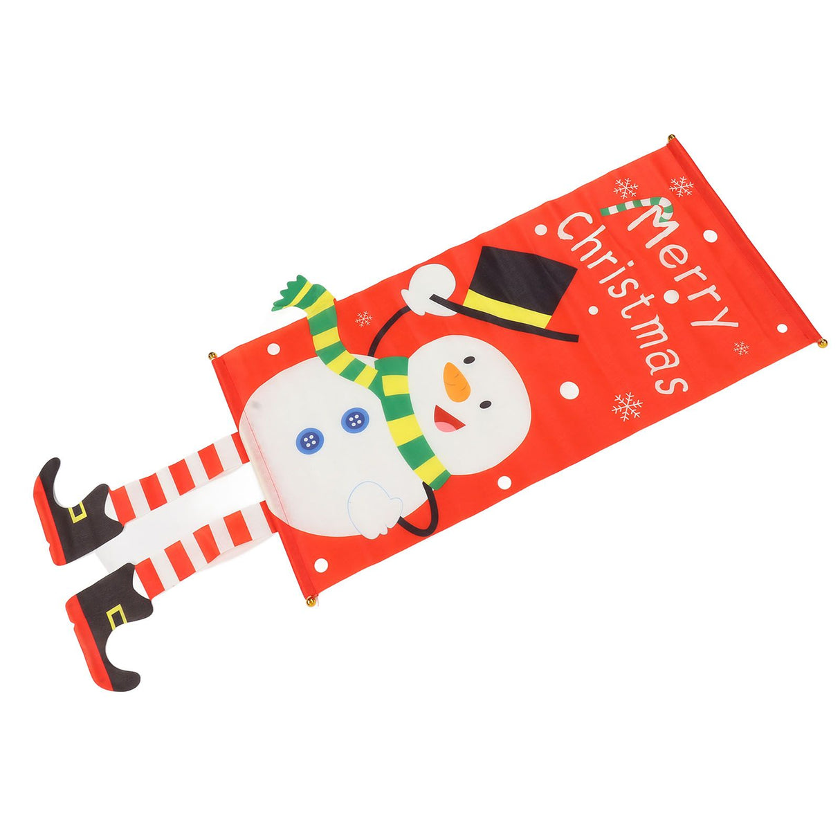 Christmas Snowman Hanging Flag Christmas Decorative Banner Landscape Wall Cloth Pendant