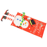 Christmas Snowman Hanging Flag Christmas Decorative Banner Landscape Wall Cloth Pendant