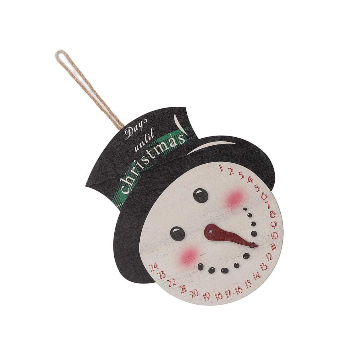 Christmas Day Sign Puppet Man Style 4mm Thickness Lightweight Easy Hanging Poplar Wood Welcome Door Decoration