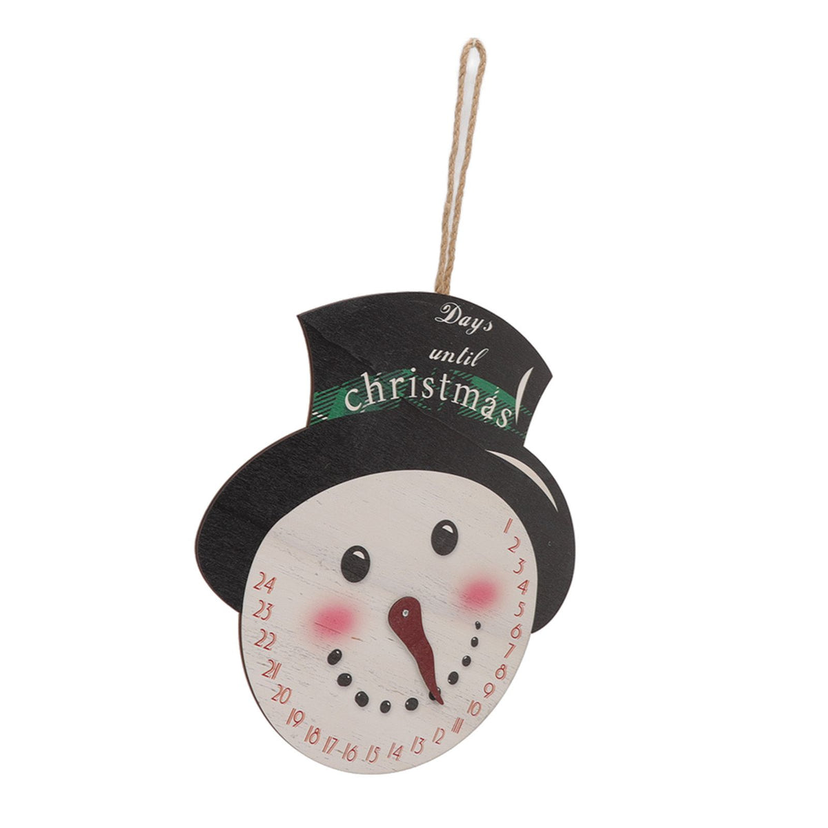 Christmas Day Sign Puppet Man Style 4mm Thickness Lightweight Easy Hanging Poplar Wood Welcome Door Decoration