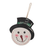 Christmas Day Sign Puppet Man Style 4mm Thickness Lightweight Easy Hanging Poplar Wood Welcome Door Decoration