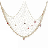 Nautical Decorative Fishing Net Cotton Hand Weaving Mediterranean Style Fishing Net for Party Home Photography Props