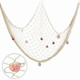 Nautical Decorative Fishing Net Cotton Hand Weaving Mediterranean Style Fishing Net for Party Home Photography Props