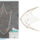 Nautical Decorative Fishing Net Cotton Hand Weaving Mediterranean Style Fishing Net for Party Home Photography Props