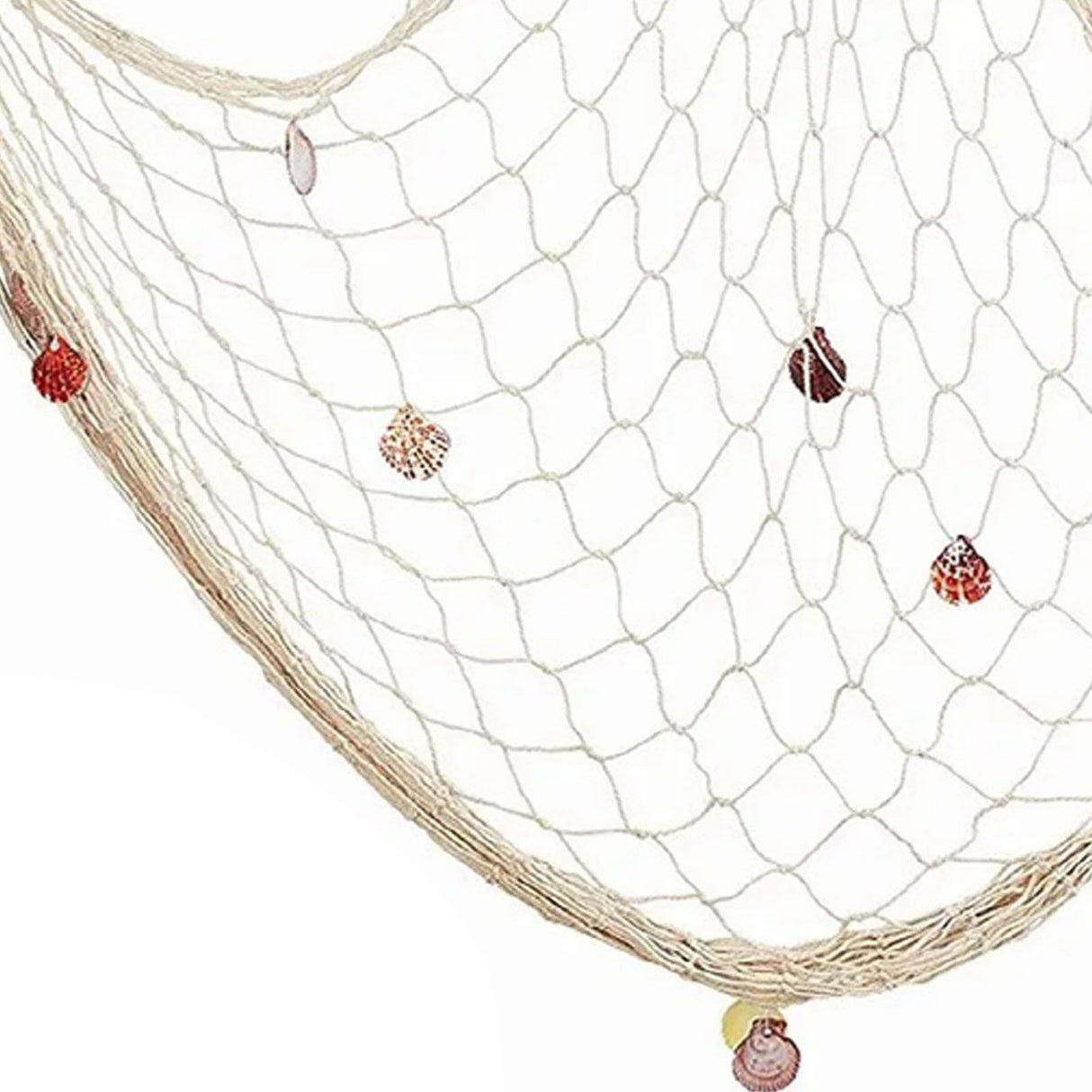 Nautical Decorative Fishing Net Cotton Hand Weaving Mediterranean Style Fishing Net for Party Home Photography Props
