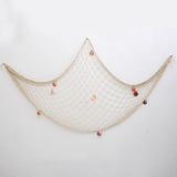 Nautical Decorative Fishing Net Cotton Hand Weaving Mediterranean Style Fishing Net for Party Home Photography Props