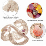 Nautical Decorative Fishing Net Cotton Hand Weaving Mediterranean Style Fishing Net for Party Home Photography Props