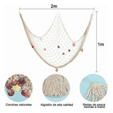 Nautical Decorative Fishing Net Cotton Hand Weaving Mediterranean Style Fishing Net for Party Home Photography Props