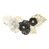 Nordic Luxury Wall Metal Pendant Innovative Iron Wall Flower Decoration Home Living Room Wall Decoration Black White - 45-Degree Angle