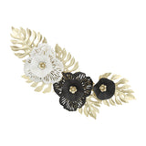Nordic Luxury Wall Metal Pendant Innovative Iron Wall Flower Decoration Home Living Room Wall Decoration Black White - Extra Image