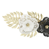 Nordic Luxury Wall Metal Pendant Innovative Iron Wall Flower Decoration Home Living Room Wall Decoration Black White