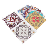 10Pcs Tile Sticker 5.9x5.9in Waterproof Anti Oil Moroccan Style Thick PVC Peel and Stick Tile for Wall Stairs Kitchen