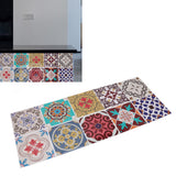 10Pcs Tile Sticker 5.9x5.9in Waterproof Anti Oil Moroccan Style Thick PVC Peel and Stick Tile for Wall Stairs Kitchen
