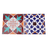10Pcs Tile Sticker 5.9x5.9in Waterproof Anti Oil Moroccan Style Thick PVC Peel and Stick Tile for Wall Stairs Kitchen