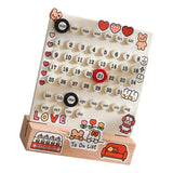 Desk Date Planner Integrated Molding Ring Table Calendar Ornaments for DIY Home Stationer Decoration Birch and ABS White - Front View