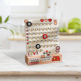 Desk Date Planner Integrated Molding Ring Table Calendar Ornaments for DIY Home Stationer Decoration Birch and ABS White