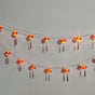 Red Chinese Lantern String Lights LED Light Beads Waterproof New Year Lantern with PVC Shell for Courtyards With Tassel 6meter/19.7ft 40 Light
