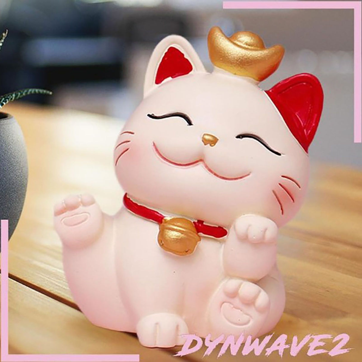 Lucky Cat Ornament Synthetic Resin Fortune Cat Statue Decoration for Home Living Room SJ0001 3
