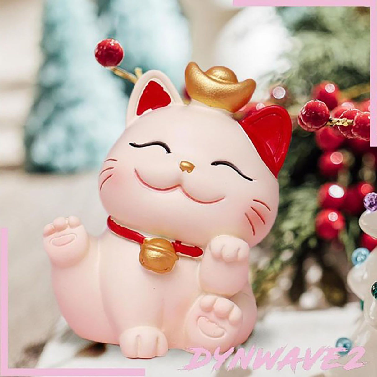 Lucky Cat Ornament Synthetic Resin Fortune Cat Statue Decoration for Home Living Room SJ0001 3