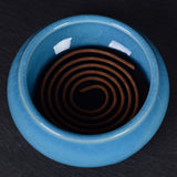 Sky Blue Ceramic Incense Burner Household Indoor Ice Cracked Incense Burner with Lid