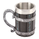 Large Beer Mug Decorative Printing High Temperature Resistance Stainless Steel Resin Water Fruit Juices Mug Cup