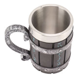 Large Beer Mug Decorative Printing High Temperature Resistance Stainless Steel Resin Water Fruit Juices Mug Cup - Side View