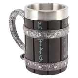Large Beer Mug Decorative Printing High Temperature Resistance Stainless Steel Resin Water Fruit Juices Mug Cup - 45-Degree Angle