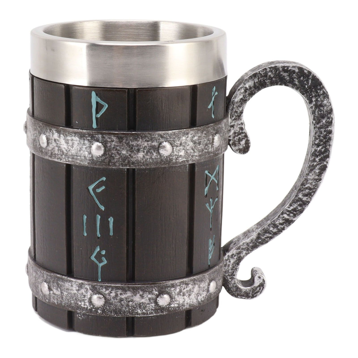 Large Beer Mug Decorative Printing High Temperature Resistance Stainless Steel Resin Water Fruit Juices Mug Cup
