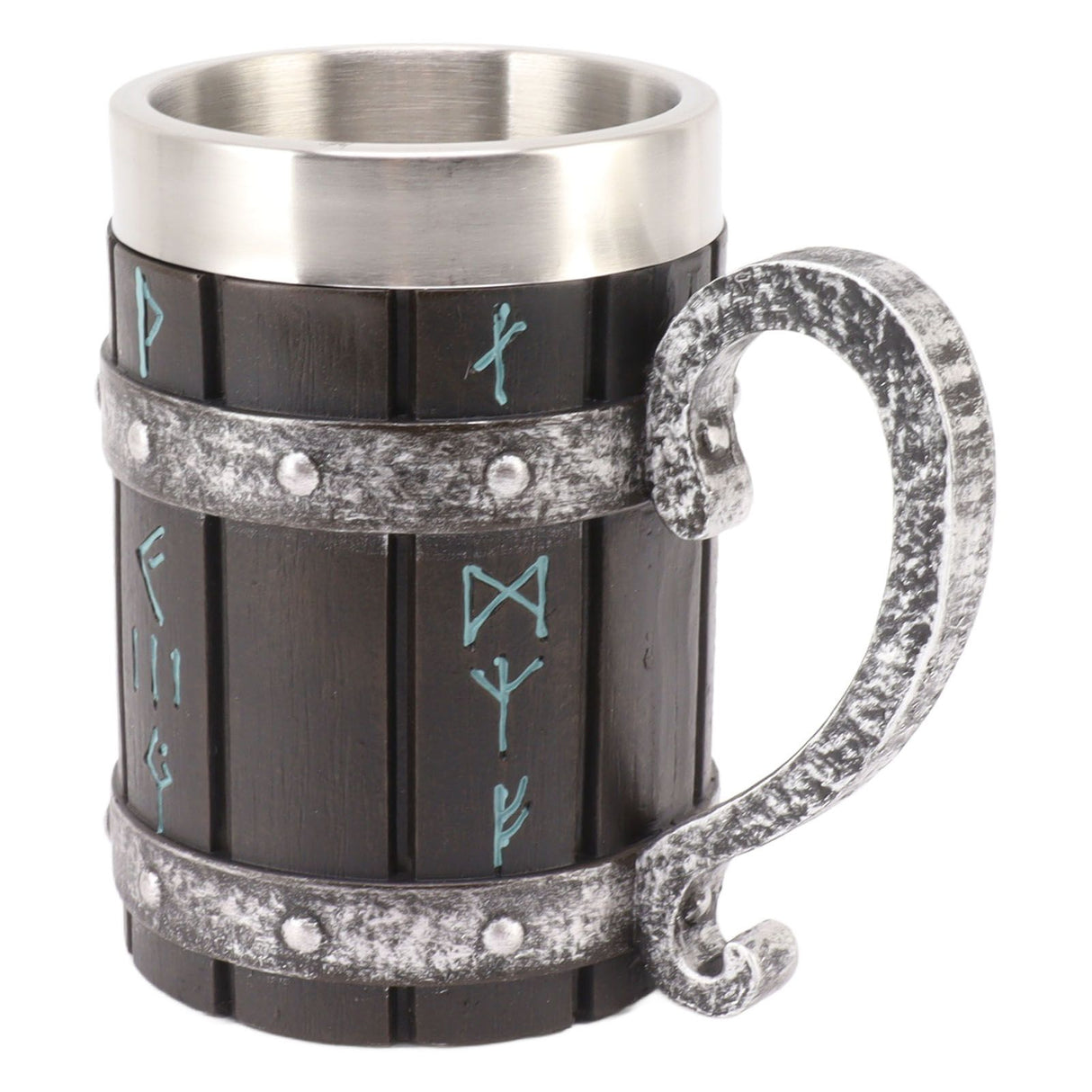 Large Beer Mug Decorative Printing High Temperature Resistance Stainless Steel Resin Water Fruit Juices Mug Cup