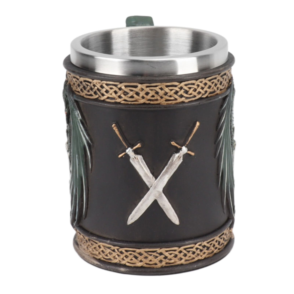 Stainless Steel Mug Innovative Dragon Pirate Retro Style Large Capacity Beer Cup for Beer Coffee Drink Bronzer