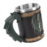 Stainless Steel Mug Innovative Dragon Pirate Retro Style Large Capacity Beer Cup for Beer Coffee Drink Bronzer