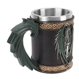Stainless Steel Mug Innovative Dragon Pirate Retro Style Large Capacity Beer Cup for Beer Coffee Drink Bronzer