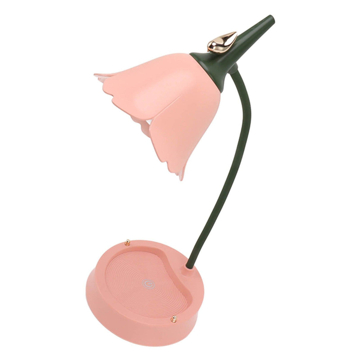 3W LED Touch Desk Lamp 3 Gear Dimmable Foldable Petal Shape Desktop Table Light USB 5V Pink