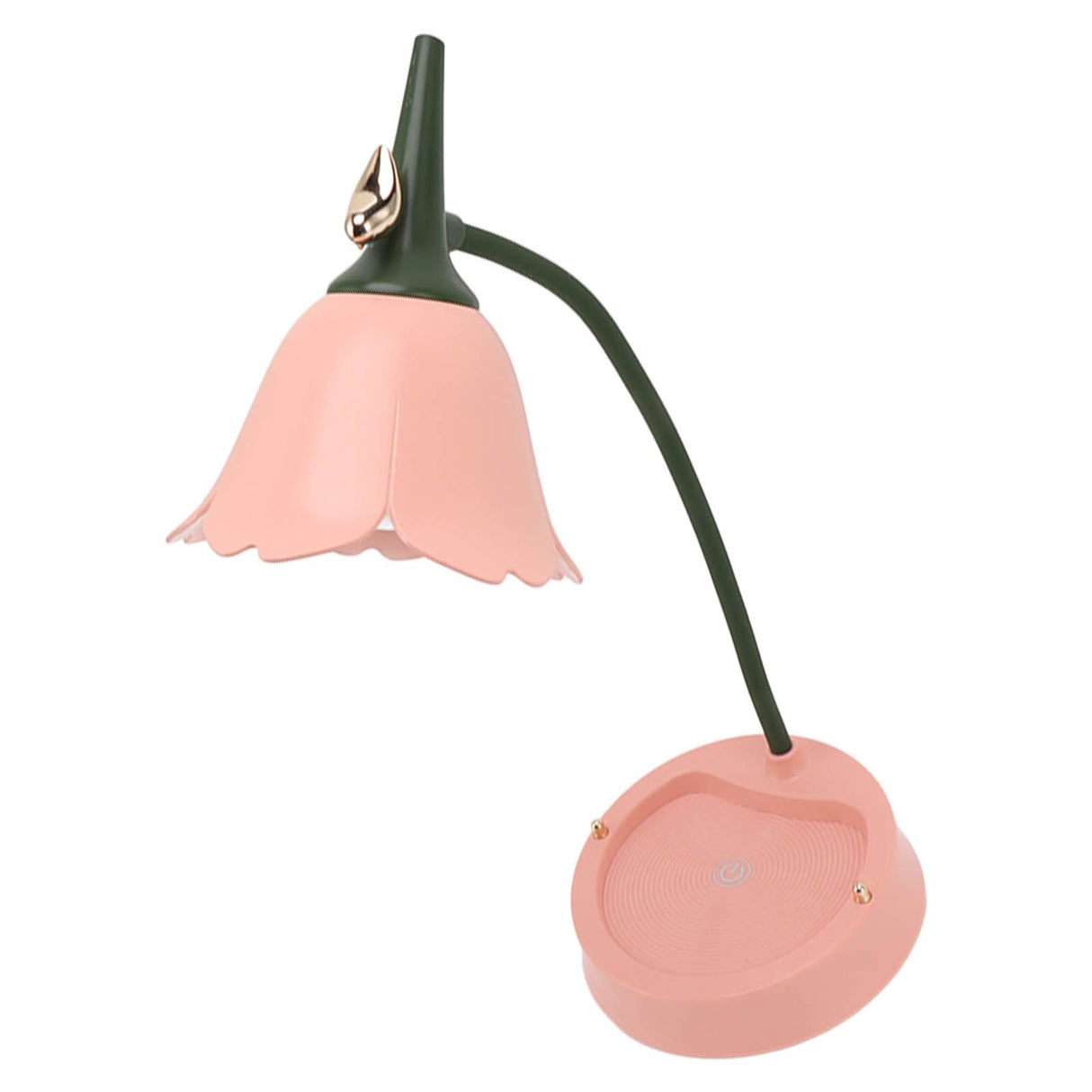 3W LED Touch Desk Lamp 3 Gear Dimmable Foldable Petal Shape Desktop Table Light USB 5V Pink