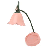 3W LED Touch Desk Lamp 3 Gear Dimmable Foldable Petal Shape Desktop Table Light USB 5V Pink - Extra Image