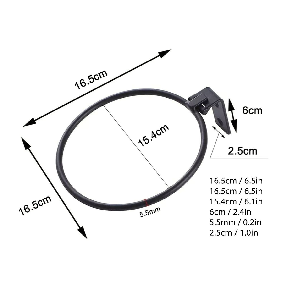 3Pcs 6 Inch Flower Pot Holder Ring Wall Mounted Metal Plant Pot Hanger for Indoors Outdoors