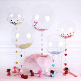 10pcs Luminous Balloon Thickened Explosion Proof Reusable Clear Light Up Balloon for Party Wedding 36 Inch